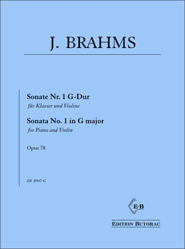 Cover - Brahms, Sonata No. 1 op. 78